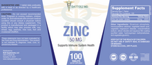 Load image into Gallery viewer, Zinc 50mg (100 Count)